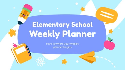 Copia de Elementary School Weekly Planner by Slidesgo_
